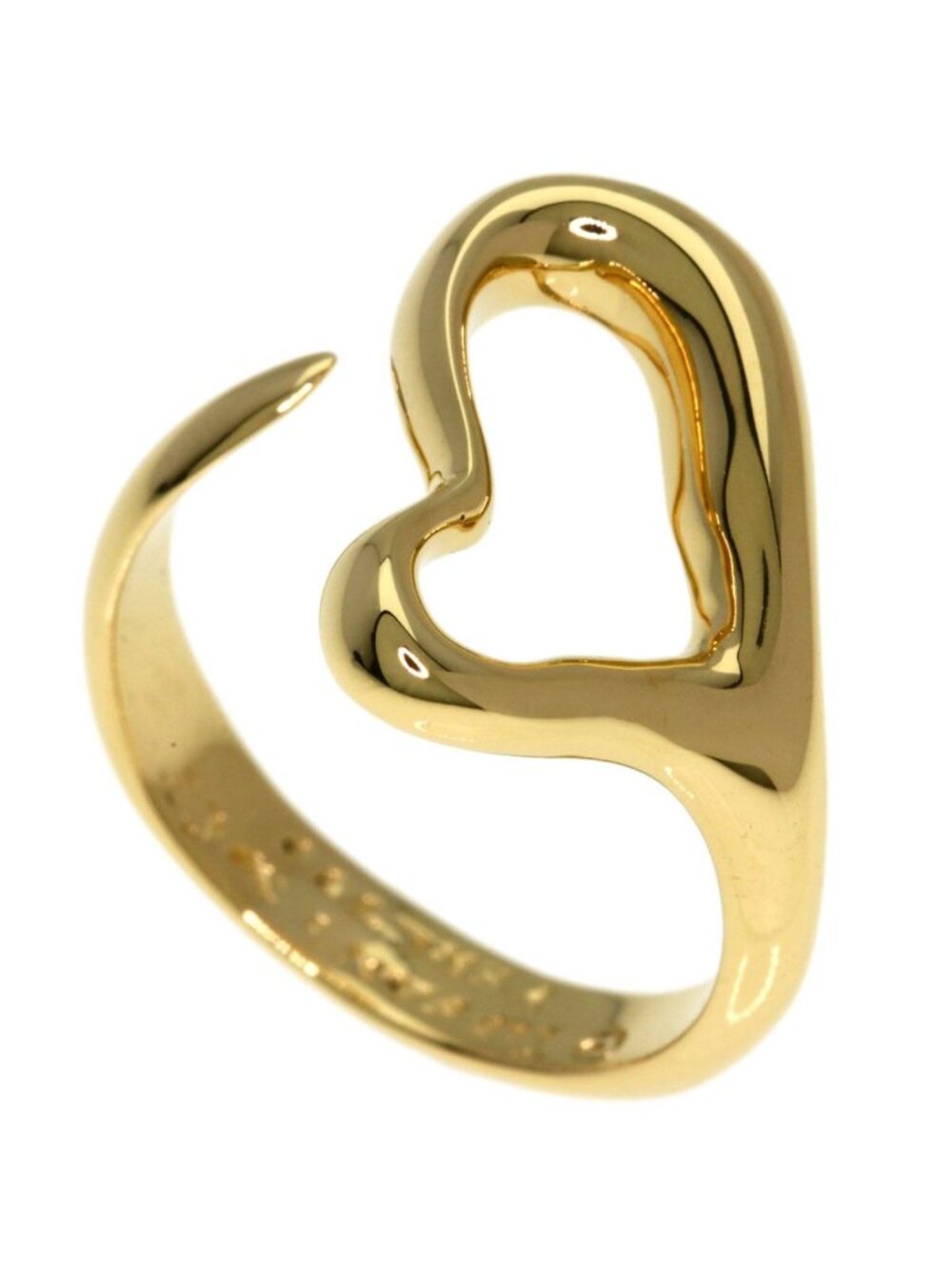 Tiffany & Co Open Heart Ring 18k Yellow Gold